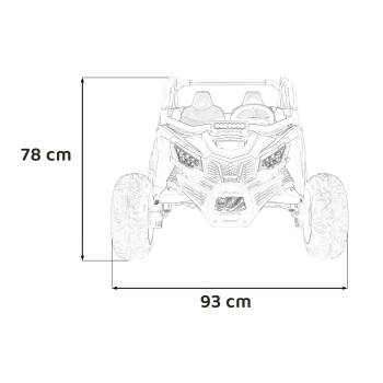 Auto na akumulator dla dzieci Buggy SP SUPER 66 Pomarańczowy KKL-808